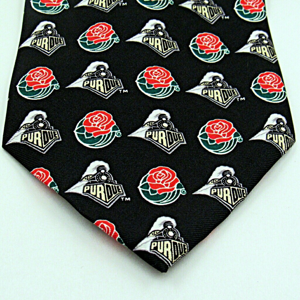 Purdue University Rose Bowl Men's Tie, Logo Print